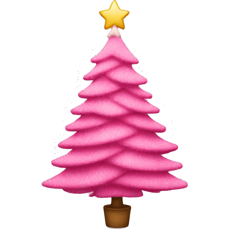 Pink Christmas tree emoji