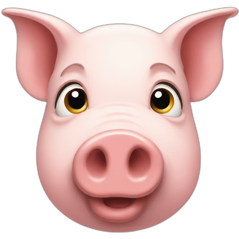 pig looking back emoji