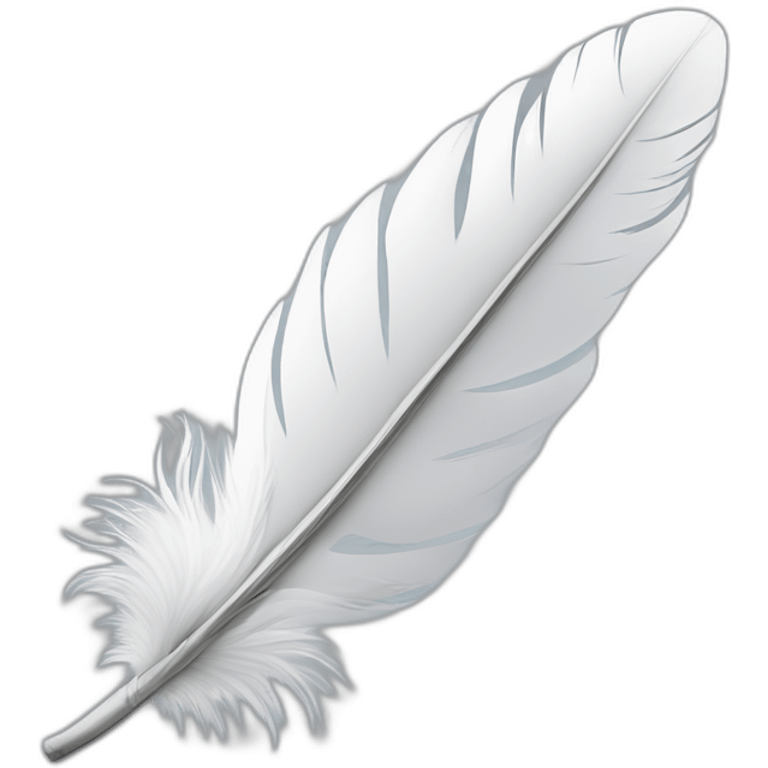 white feather and inkpot emoji