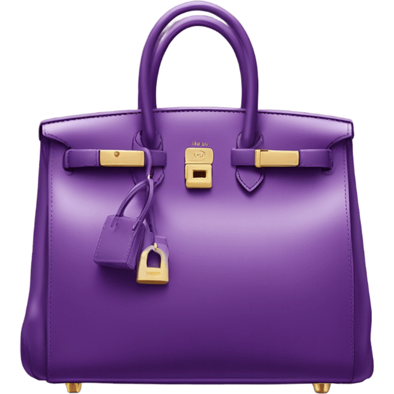 Purple Birkin bag emoji