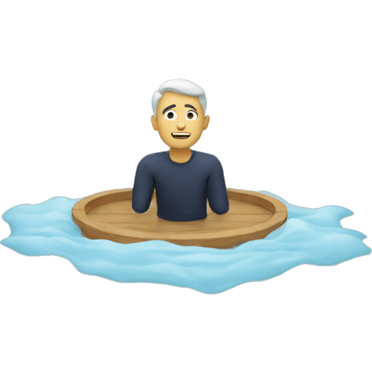 Man floating over water emoji