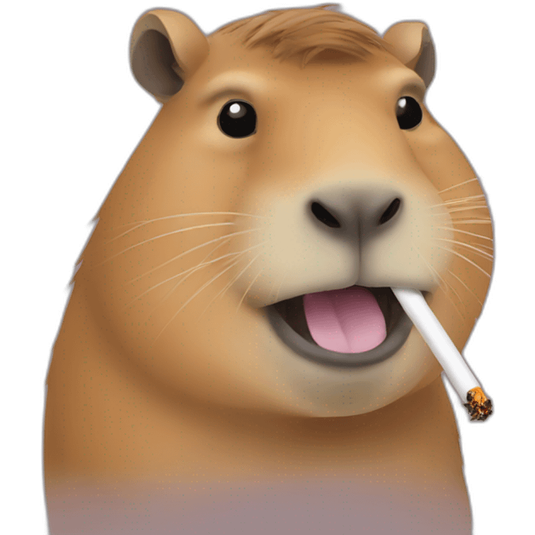 Capybara smoking emoji