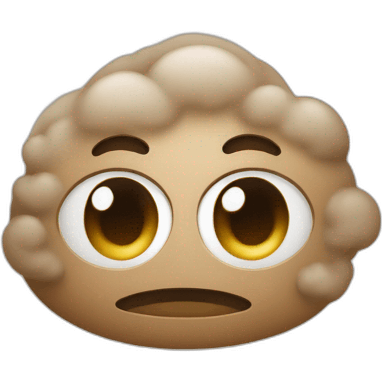 number 379 in cloudy style, brown emoji