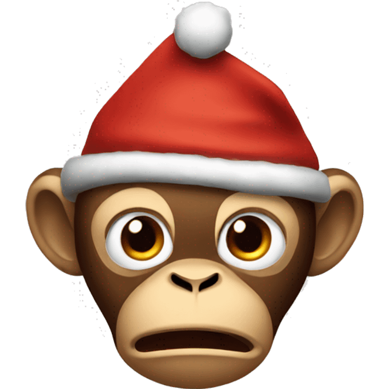 Angry Christmas monkey emoji