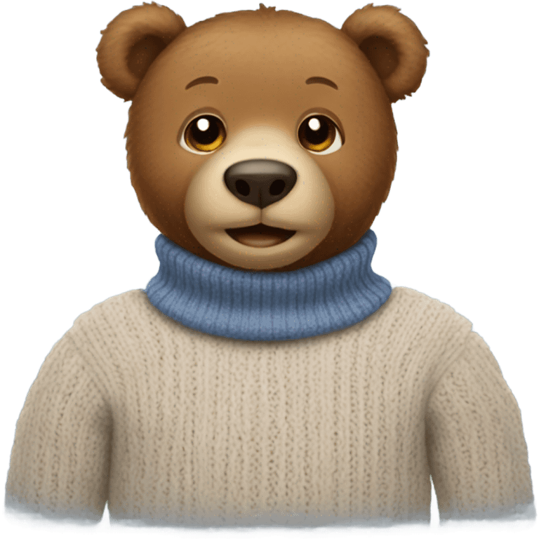 Teddy Bear wearing a turtleneck sweater  emoji