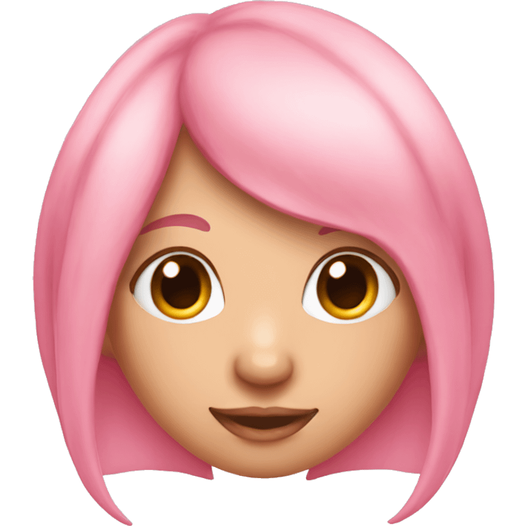 tan elf girl with long pink hair emoji