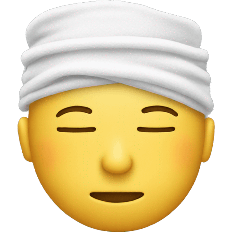 Sleeping emoji wearing a sweatband emoji