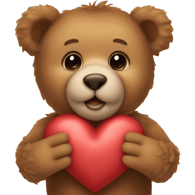  Teddy bear with a heart in the hands emoji