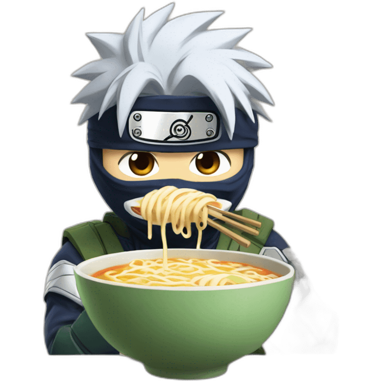 kakashi eating ramen emoji