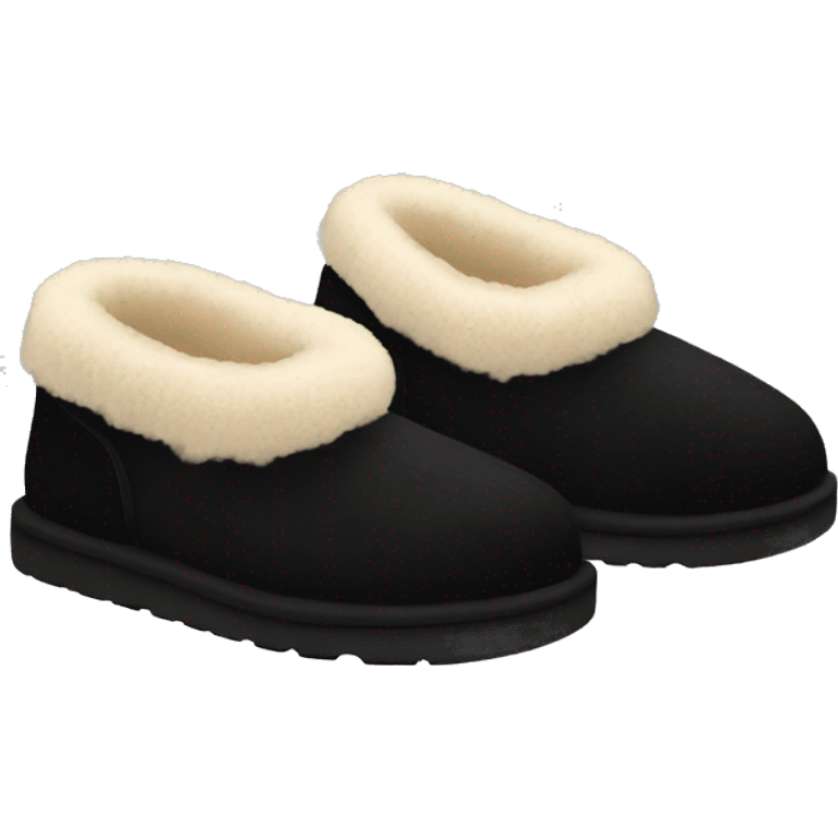 black UGG slippers emoji