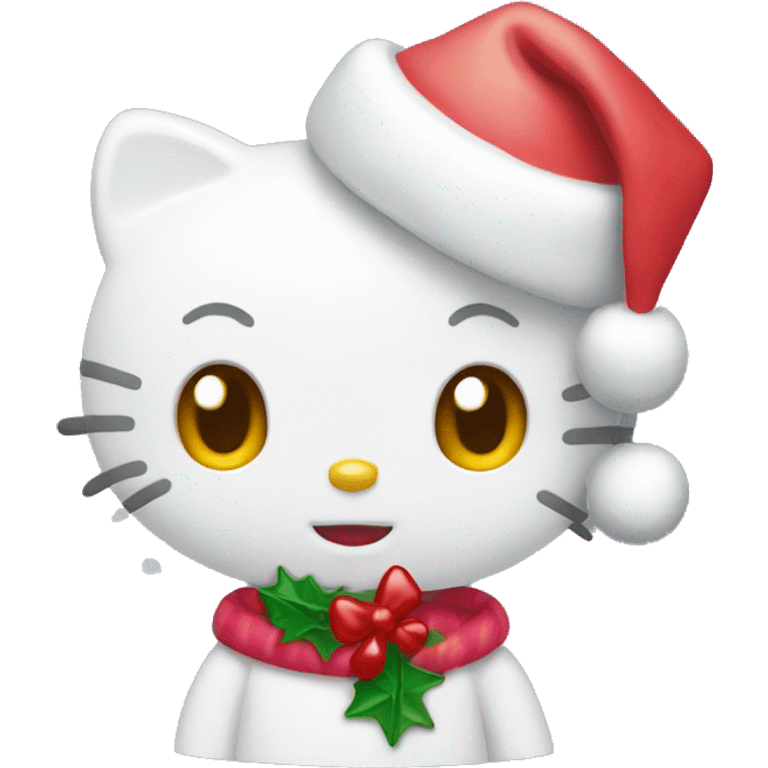 Hello kitty christmas emoji