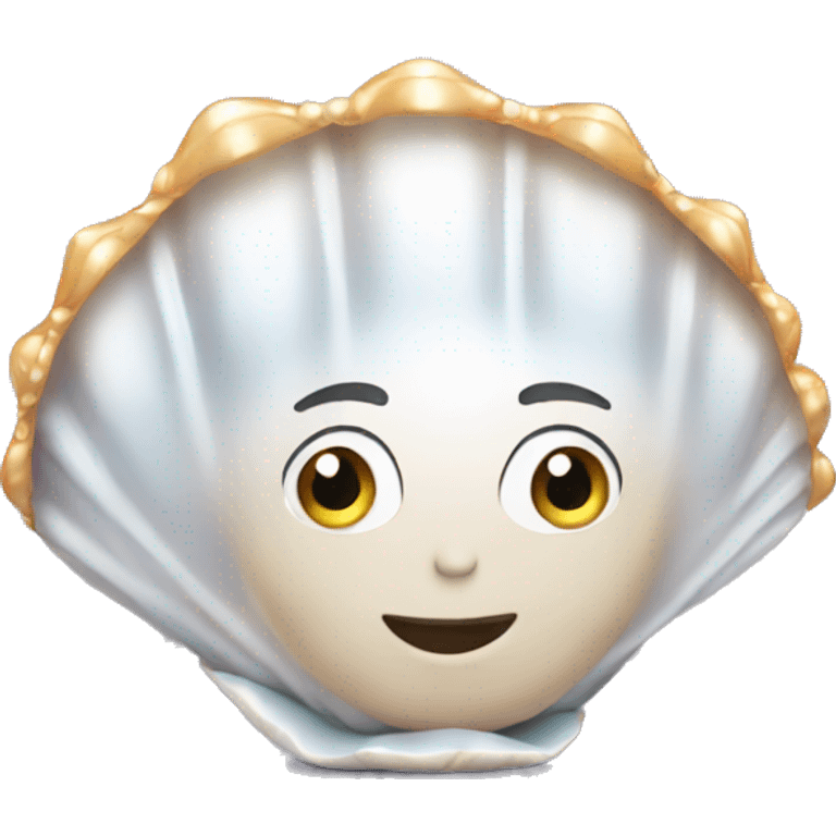 A pearl in shell emoji