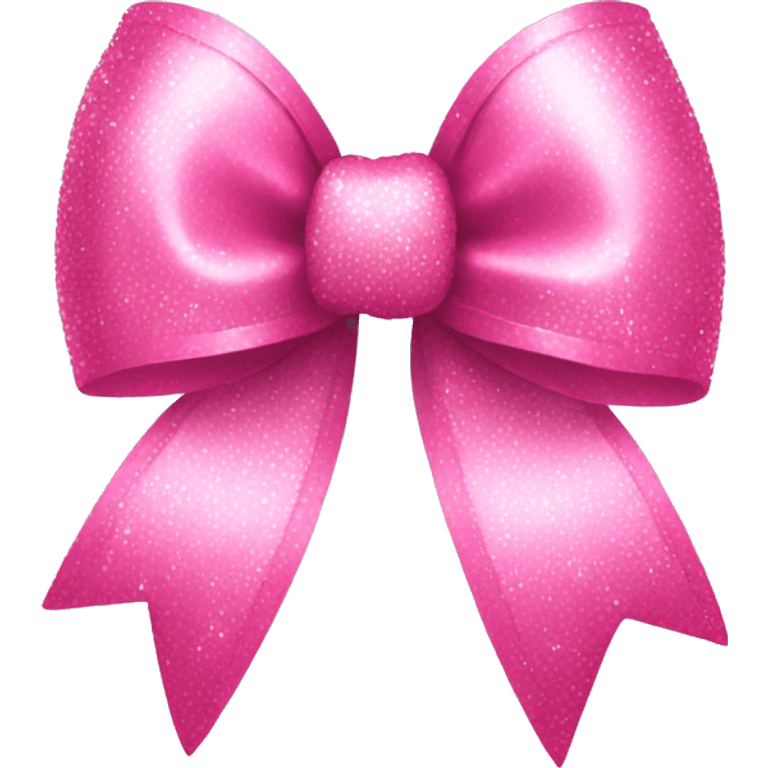 Pink sparkling bow  emoji