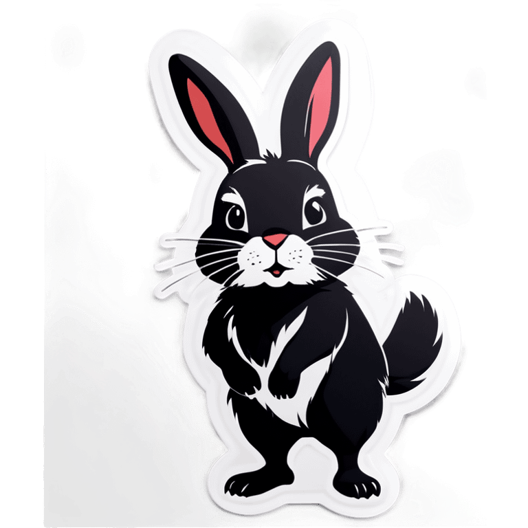 Black rabbit with white rabbit  emoji