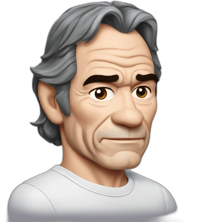 actor tommy lee jones cartoon wearing tee  emoji