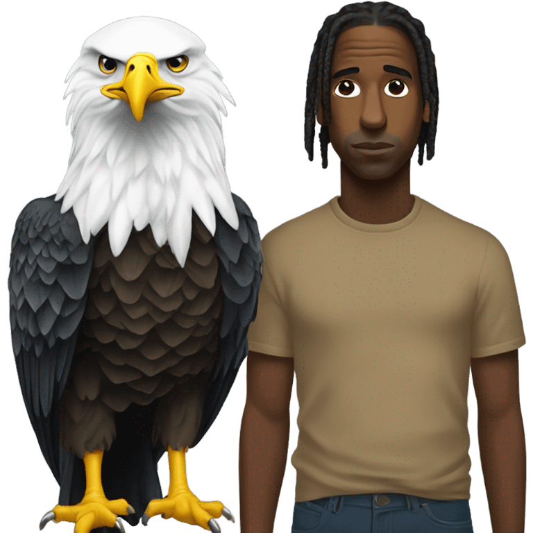 travis scott with bald eagle emoji