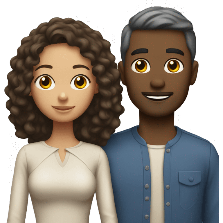 Casal interracial emoji