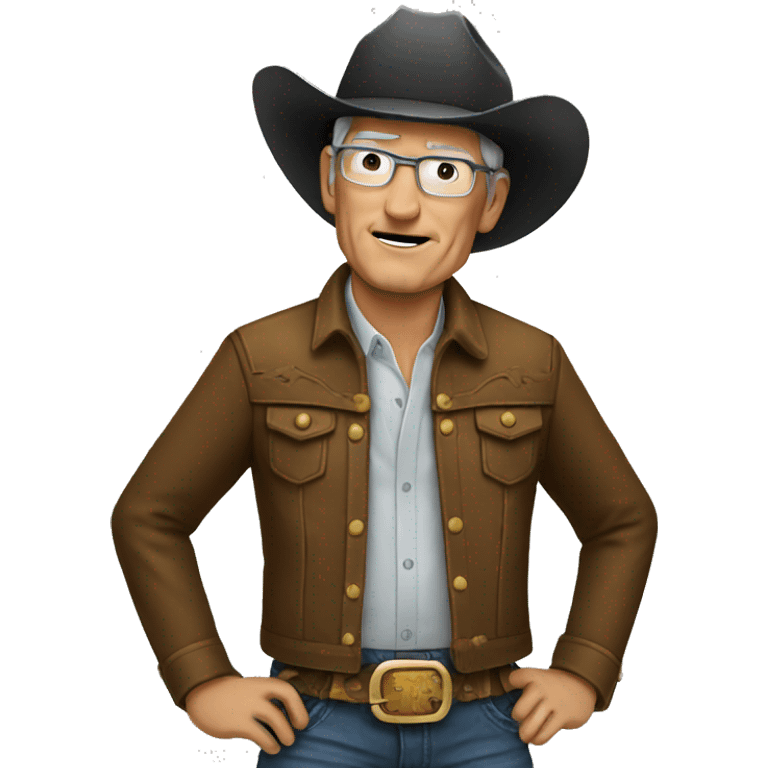 Tim Cook wearing cowboy  emoji