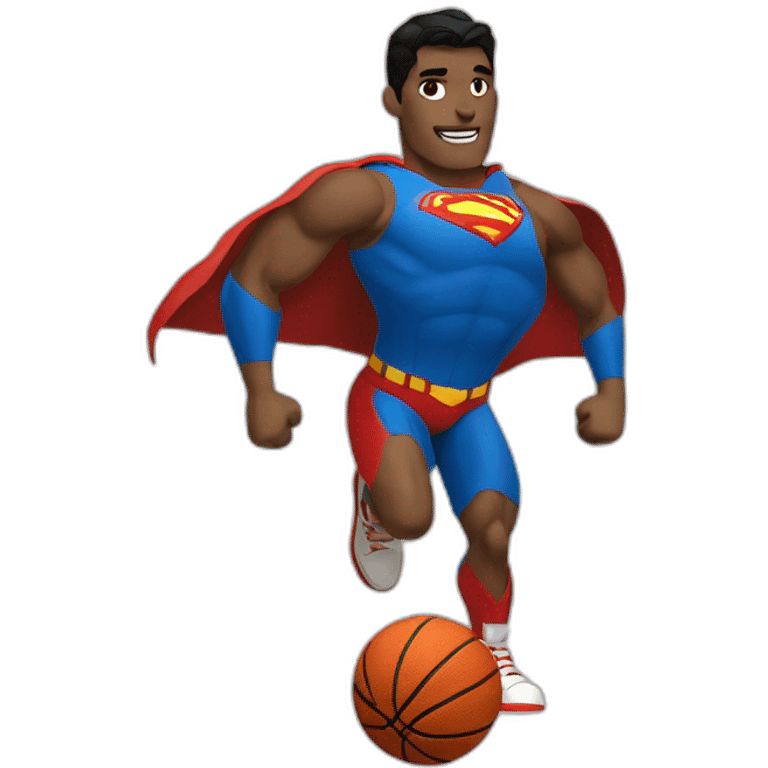 Superman playing basketball emoji