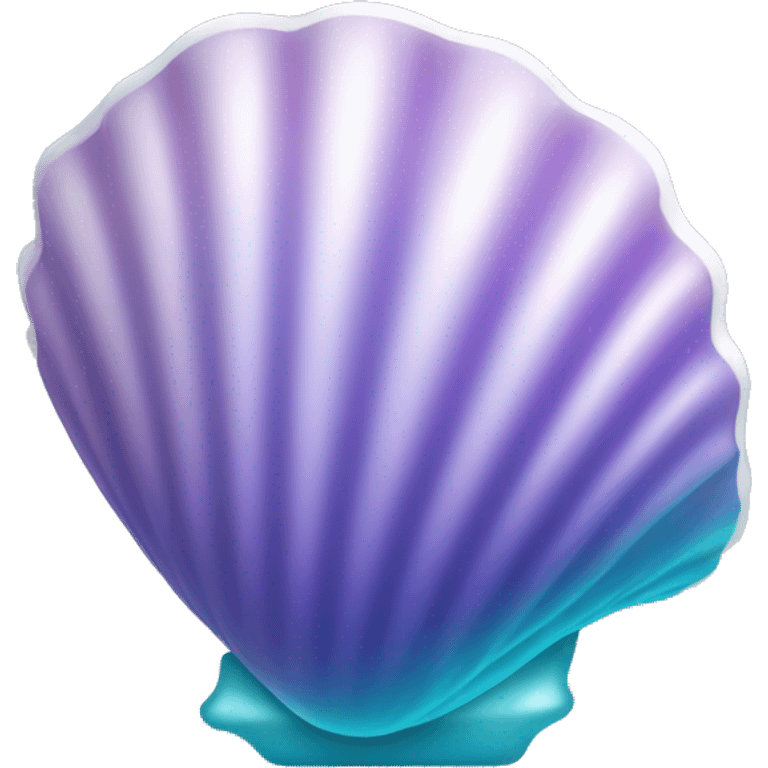 Light purple and ocean blue color sea shell with a vibrant pearl emoji