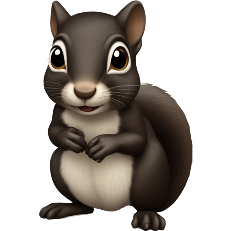 Black realistic squirrel  emoji