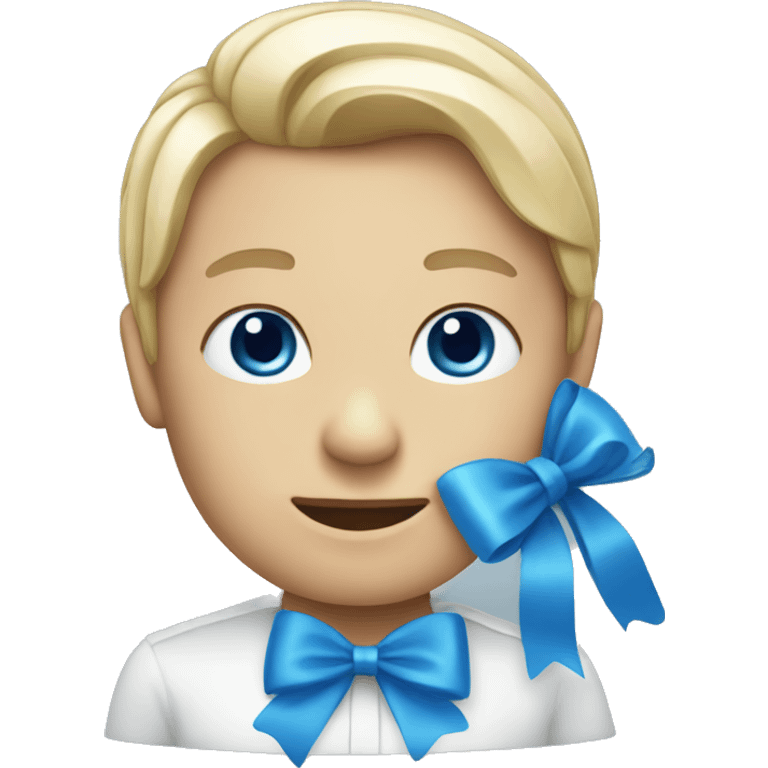 A blue bow emoji