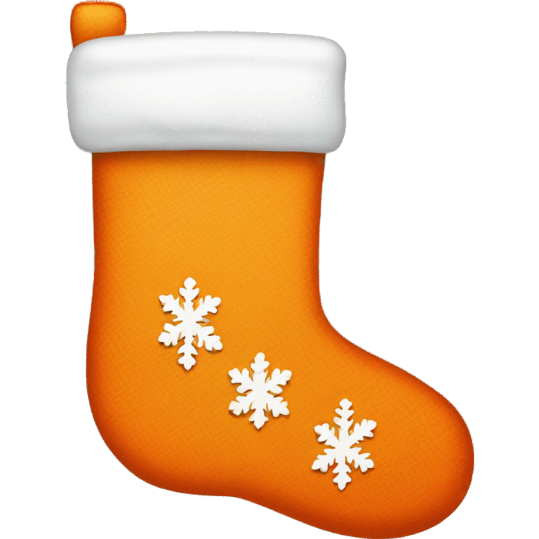 Orange Christmas stocking  emoji