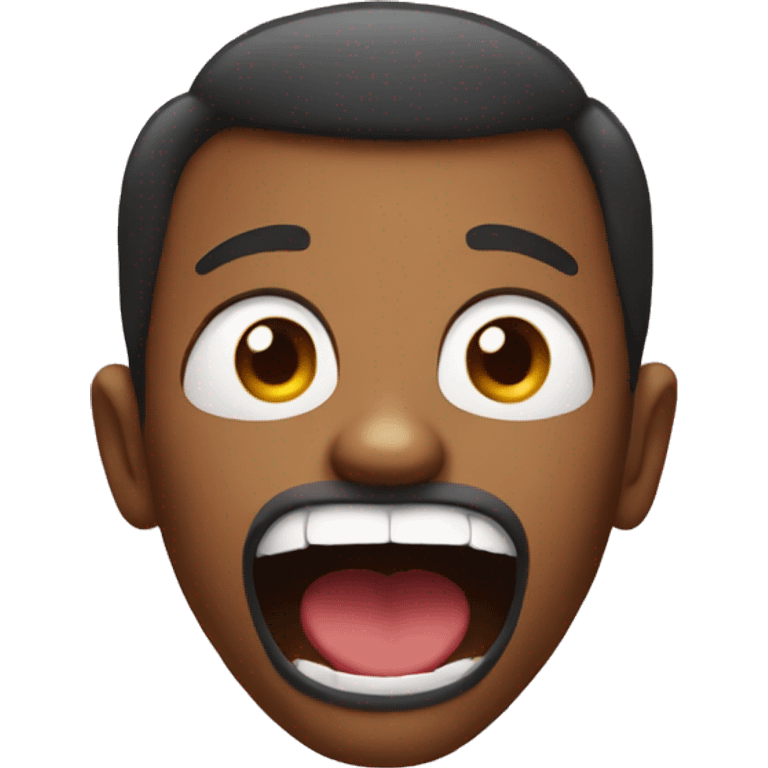 emoji with big mouth emoji