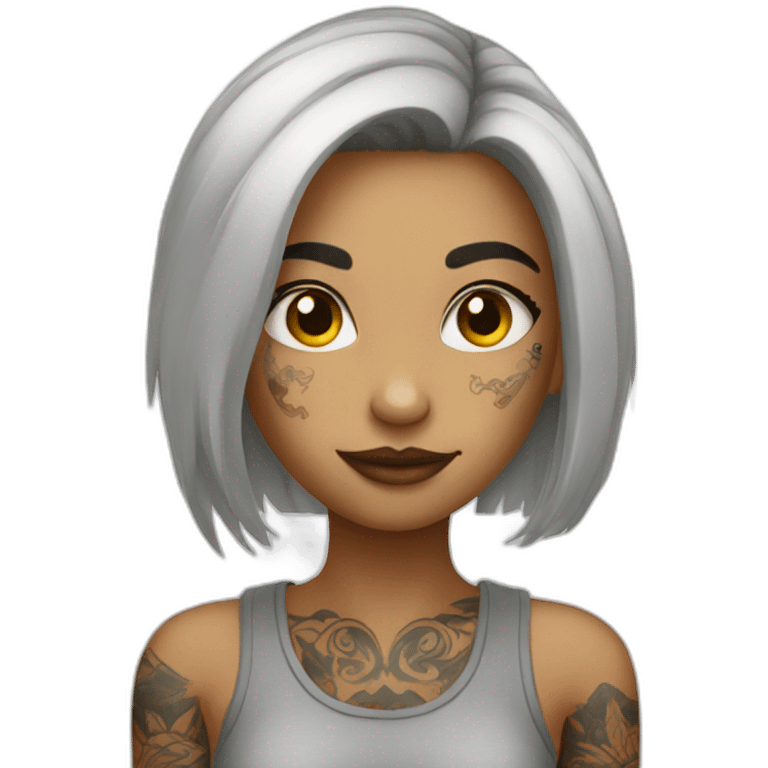 tattooed girl emoji