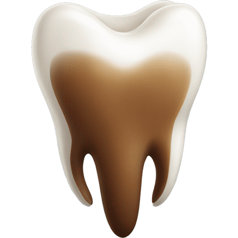 tooth with brown coating emoji