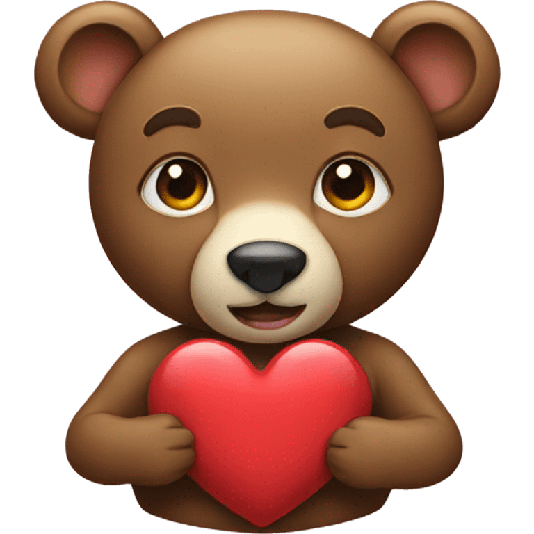 heart with a bear emoji