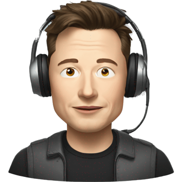 elon musk wearing headset emoji