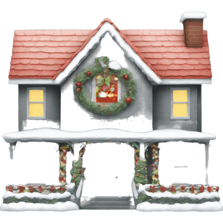 Christmas house emoji