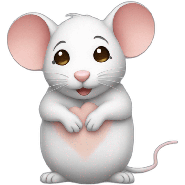 a cuddling mouse emoji