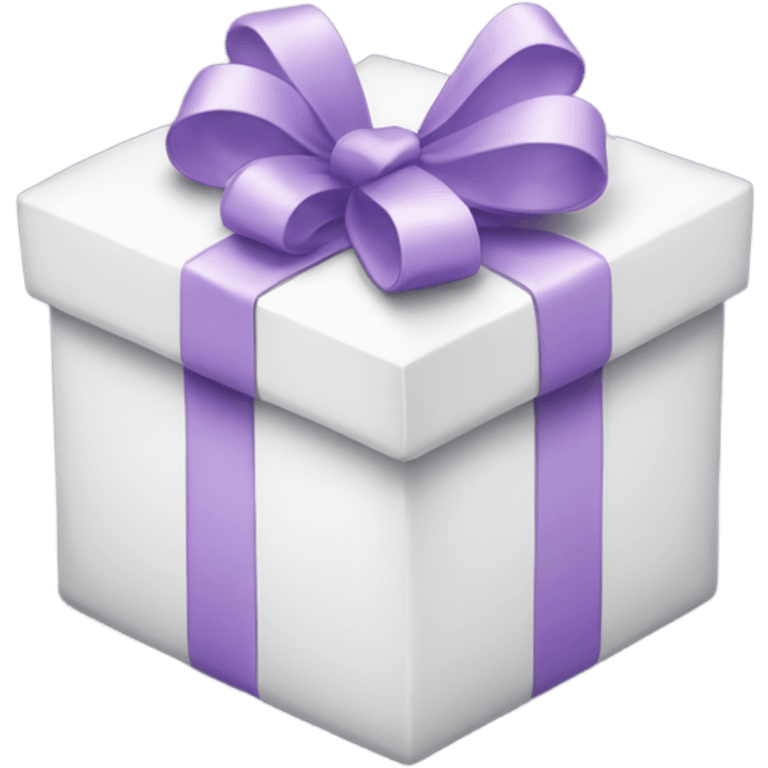 White gift with a lilac ribbon emoji