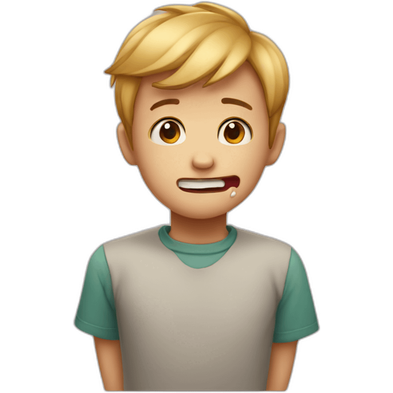 the boy has a toothache emoji