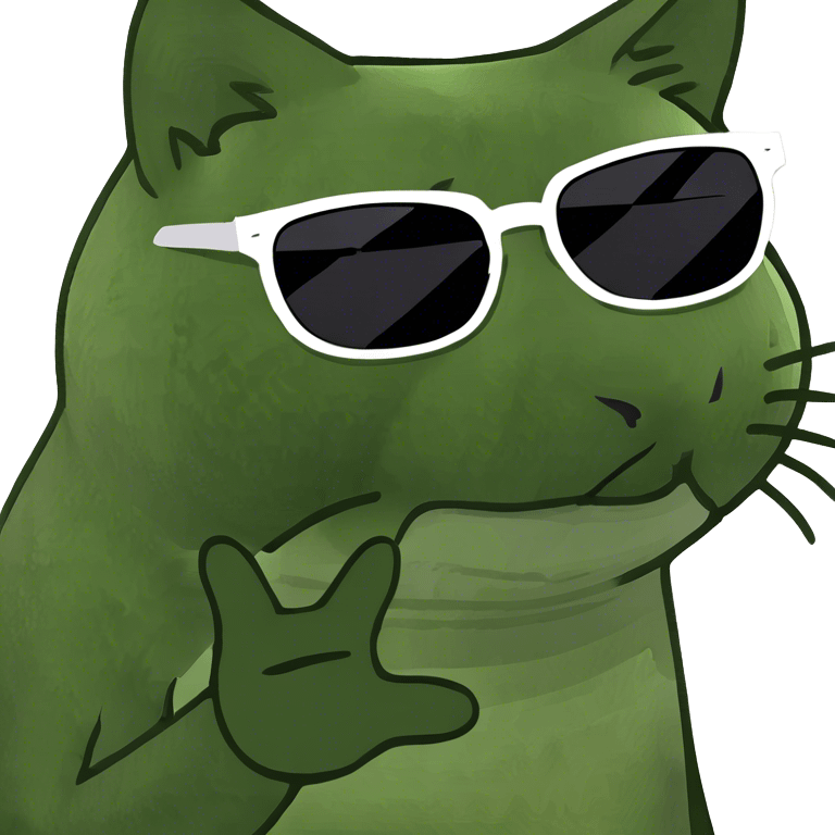 Cat with sunglasses emoji