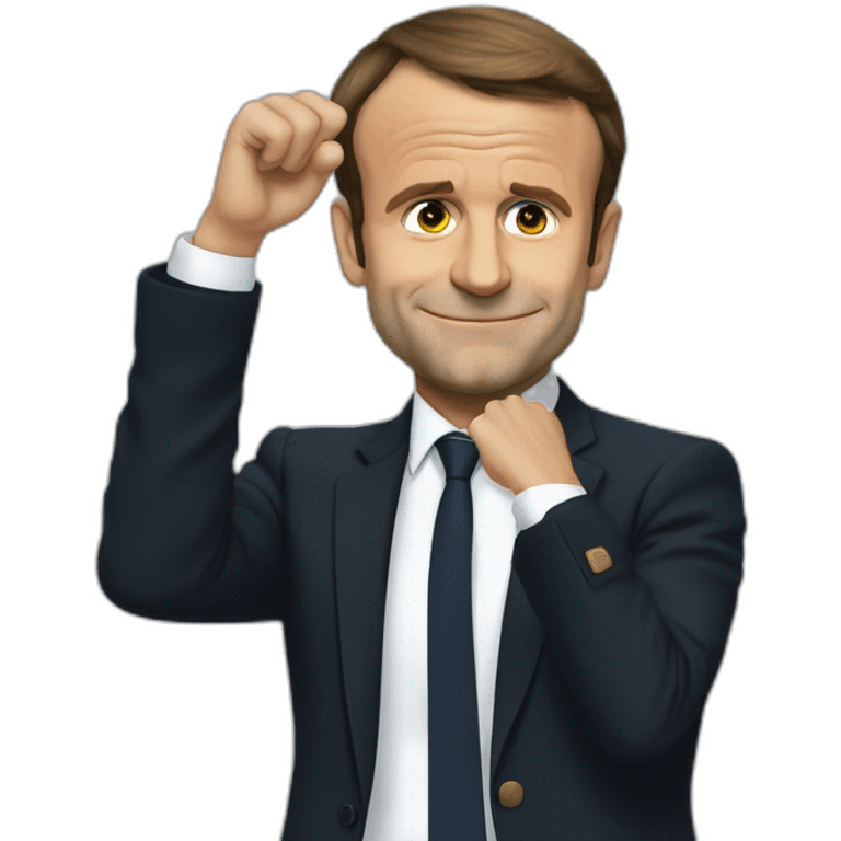 Macron qui dab emoji