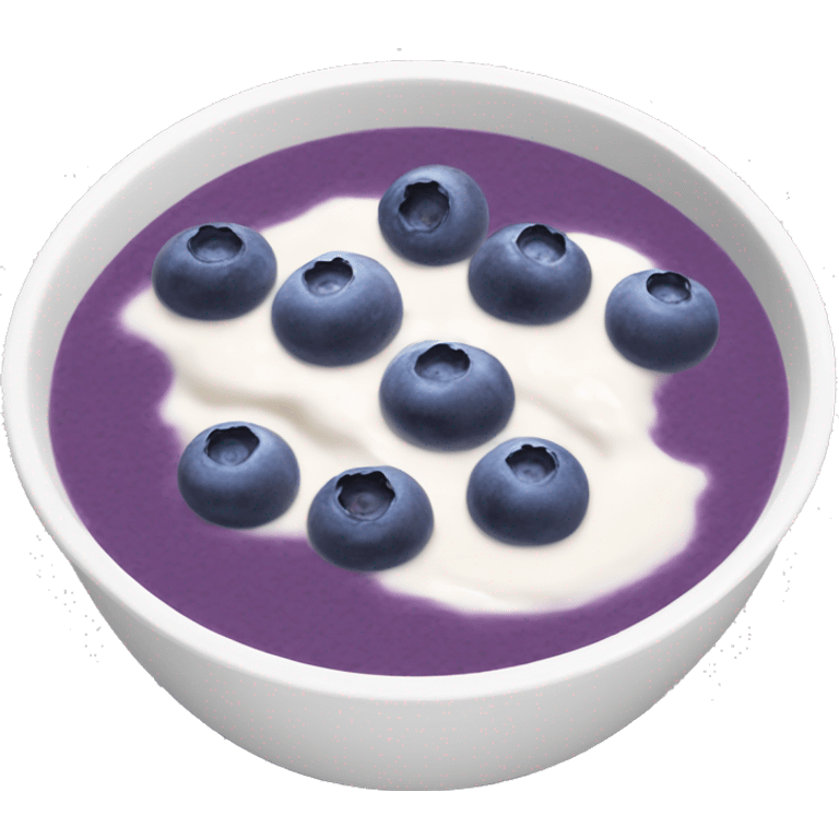 Blueberry yogurt bowl emoji