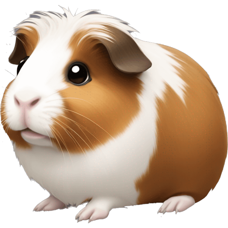 Guinea pig with brown and white hair  emoji