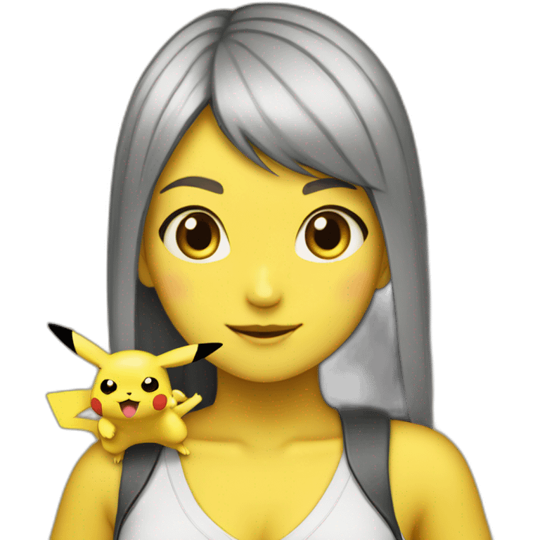 Humain woman Pikachu emoji