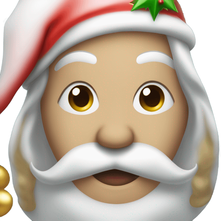 Santa wishing Cassy Merry Christmas sign  emoji