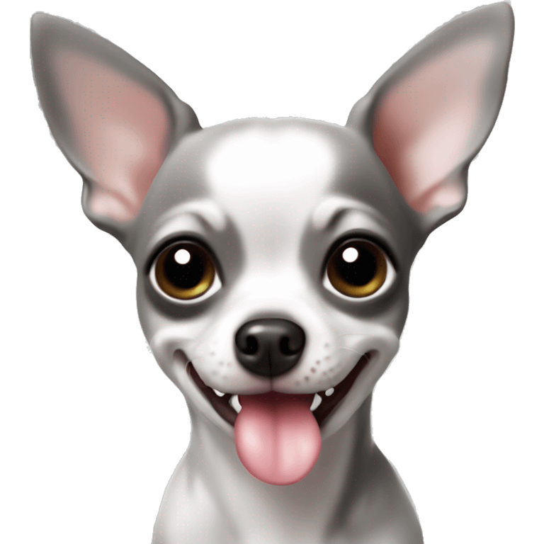 Super mini little cute Chihuahua with a tongue little and beautiful grey colour it should be fully displayed  emoji