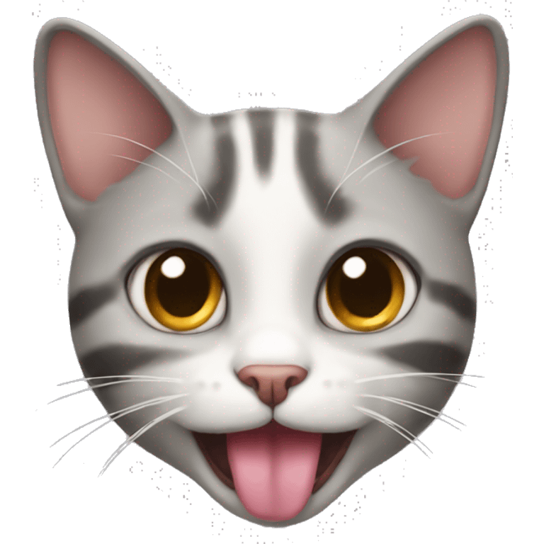 Cat with tongue out emoji