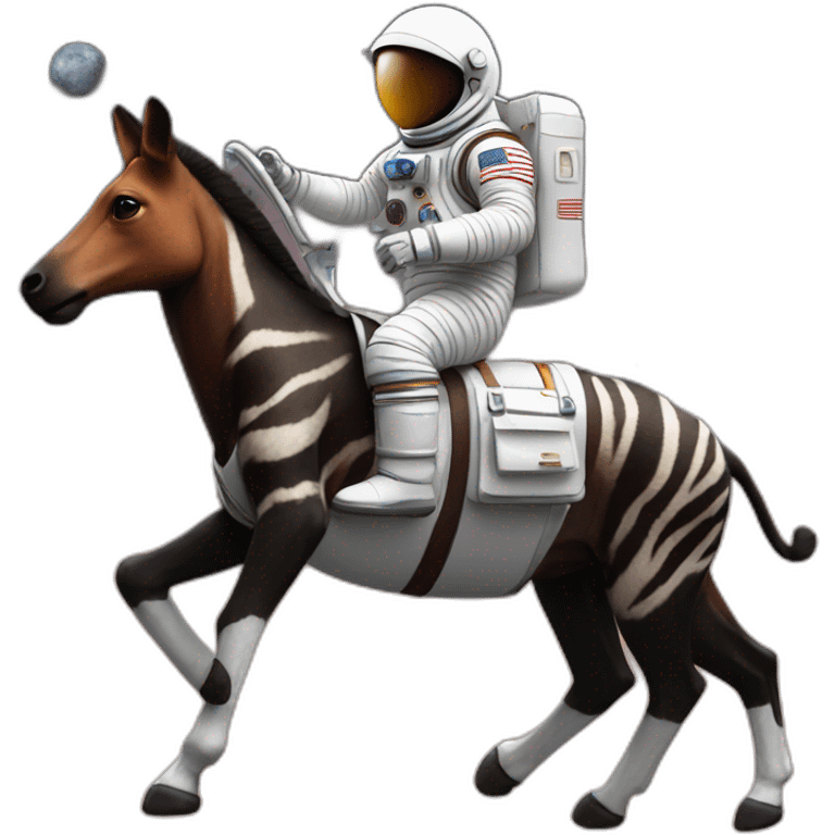 An Astronaut Riding A Okapi emoji