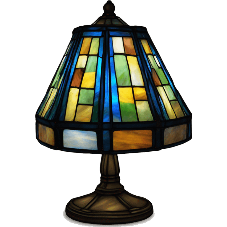 stained glass tavern table lamp emoji