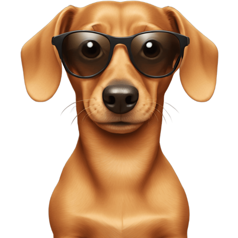 Mini dachshund with sunglasses on emoji