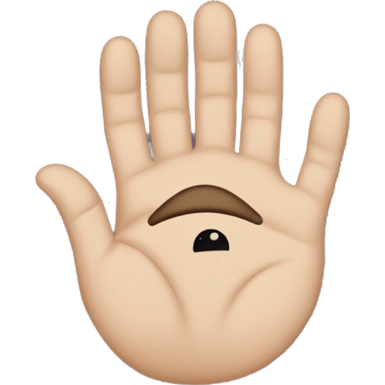 a hand gesture superimposed on a sad face emoji