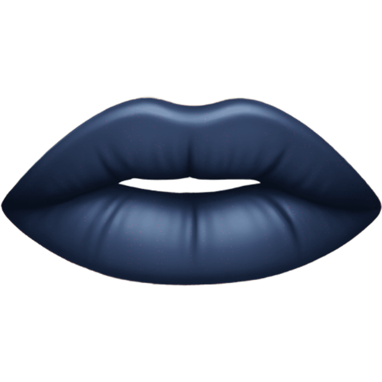 realistic dark blue lips emoji