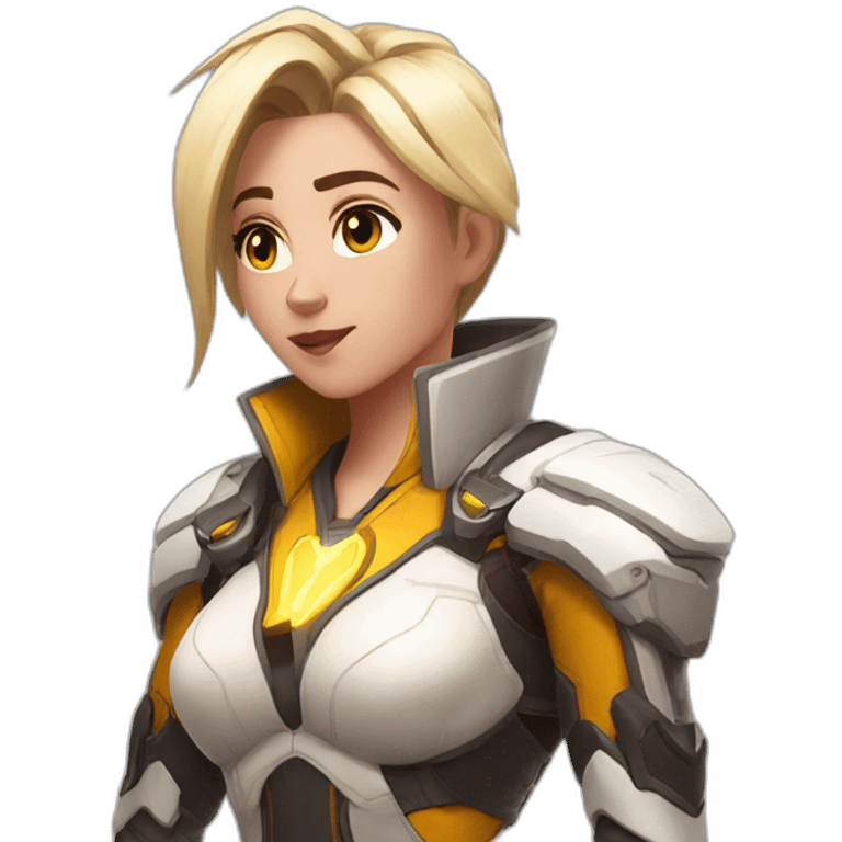 Mercy overwatch doing resurection emoji